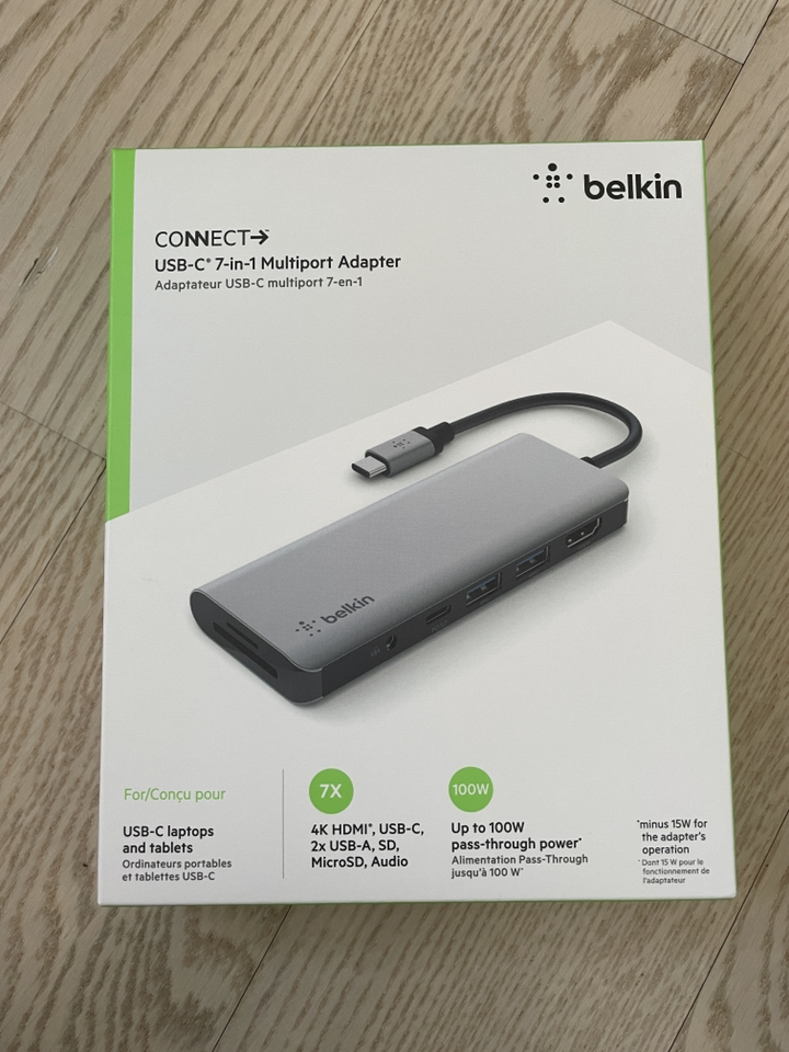 벨킨 7in1 USB C타입 멀티 허브 AVC009btSY