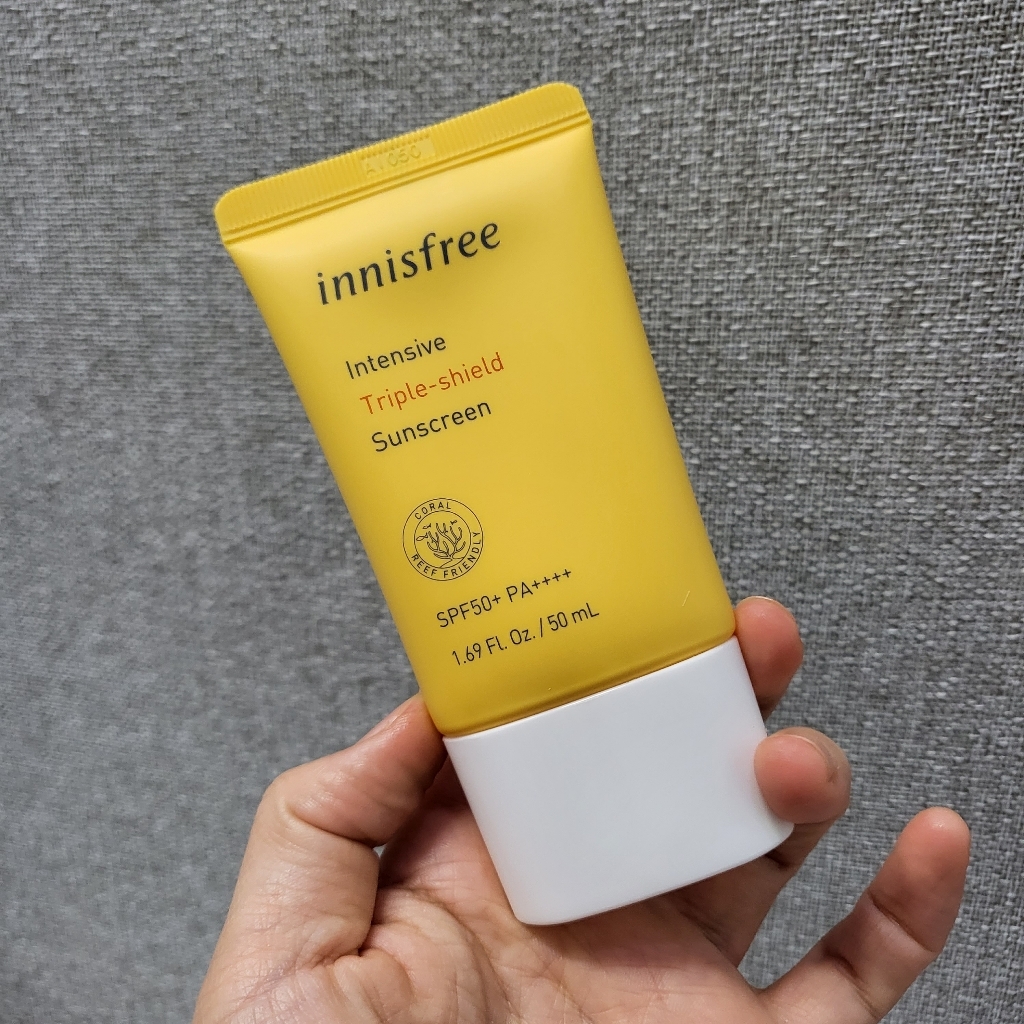 이니스피리 인텐시브 트리플 쉴드 선스크린 SPF50 PA  자외선 차단 리뷰후기