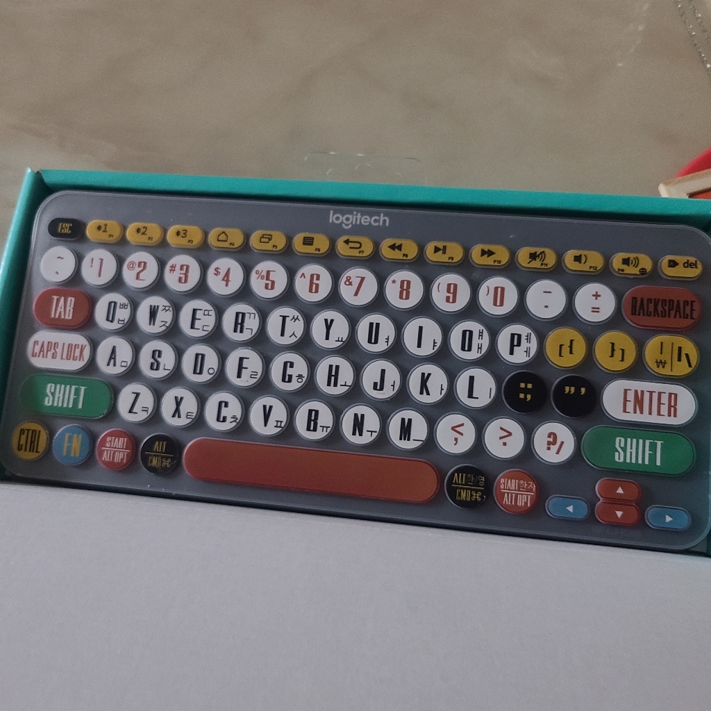 로지텍 k380 한영 키스킨 홀로그램