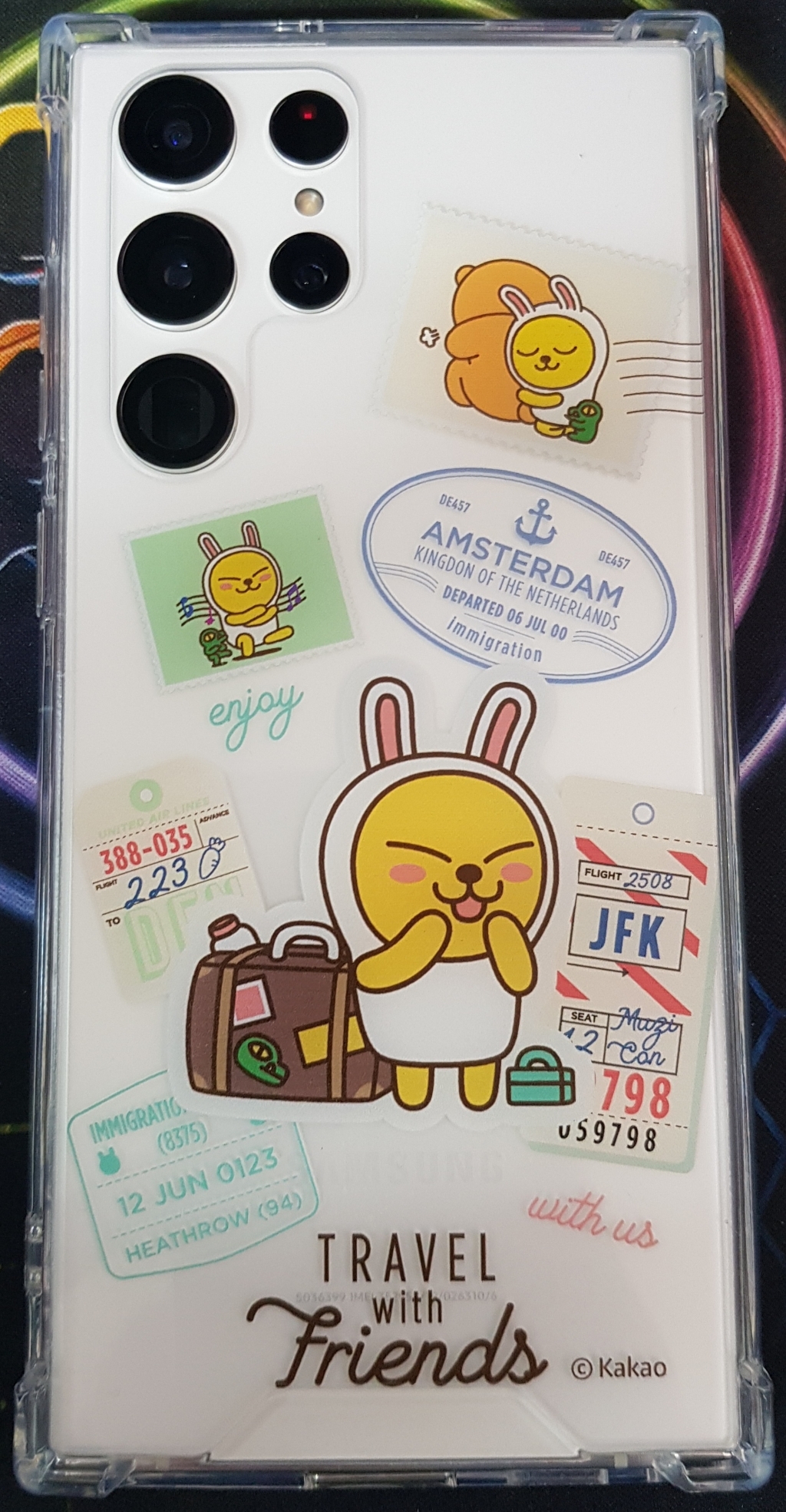 카카오프렌즈 트래블 투명방탄 강화케이스