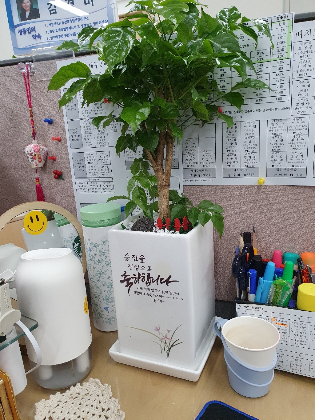 [축하 Ver2] 승진 영전 진급 개업 이사 집들이 사무실 화분 인쇄문구