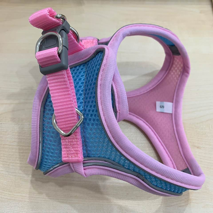 치타샾 강아지 고양이 빛반사 하네스세트 S