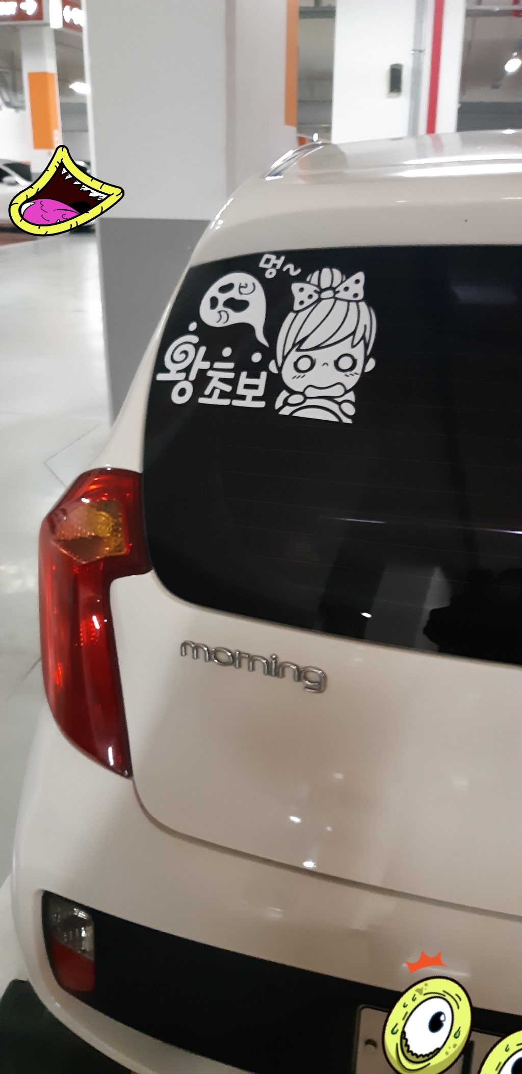제제데코 자동차 스티커 멍왕초보
