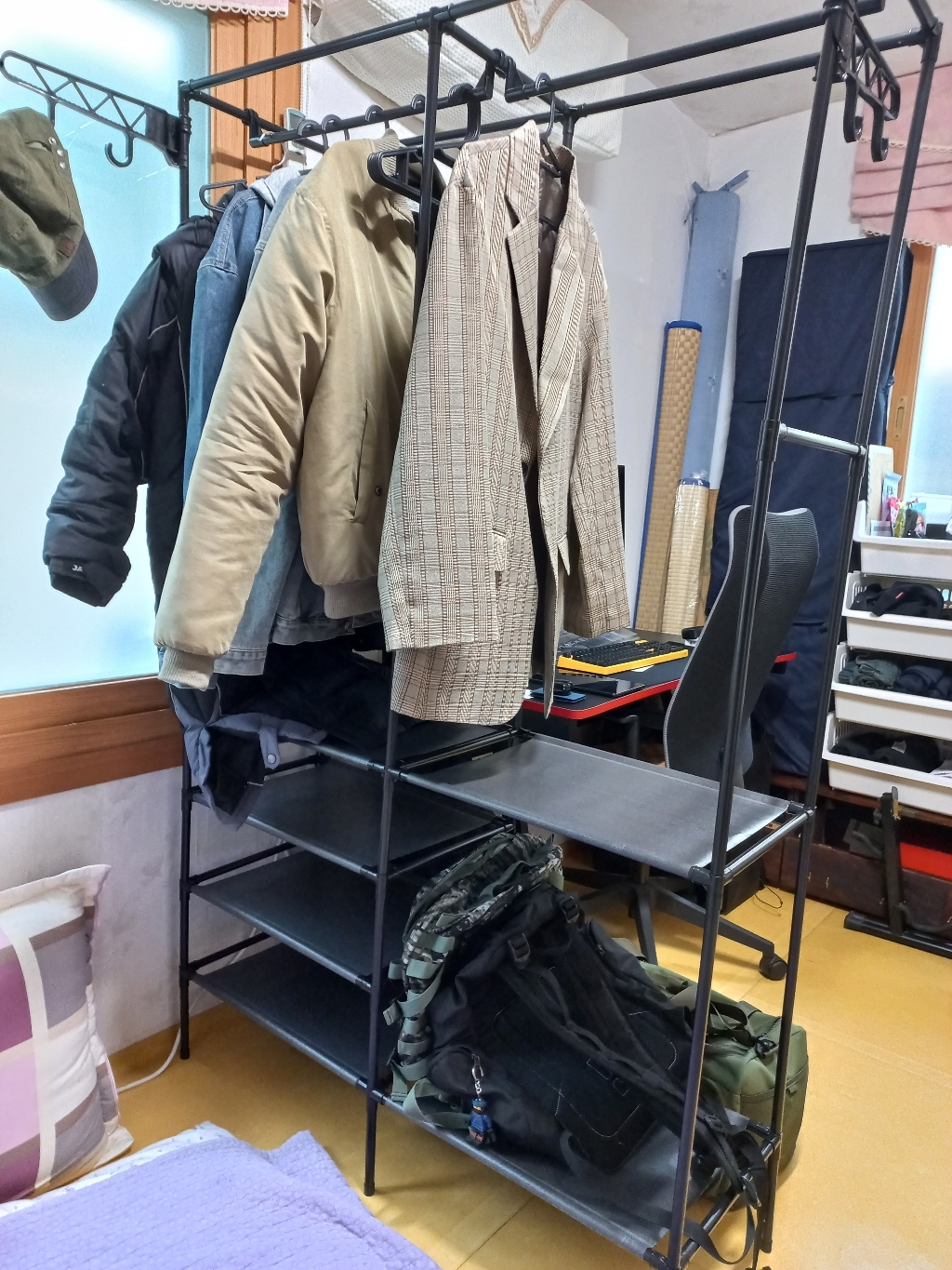 피티즘 철제 무볼트 스탠드 행거 고무망치