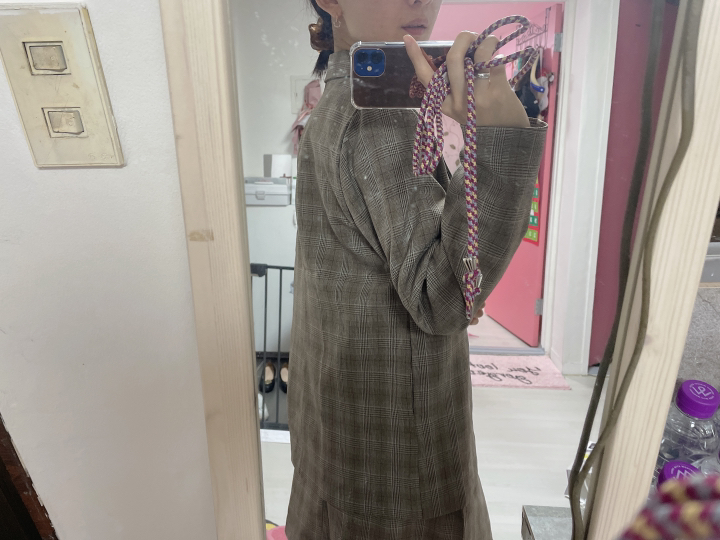 포플러앤씨 홀튼 체크 투피스세트