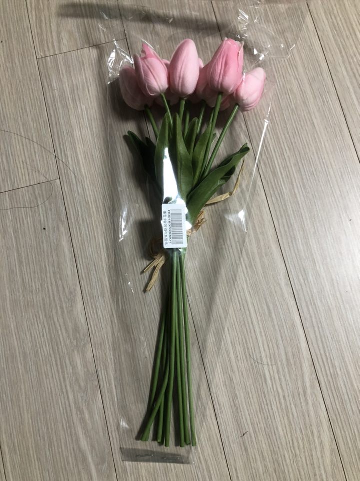 조아트 향기나는 튤립 9송이 조화 꽃다발 리뷰후기