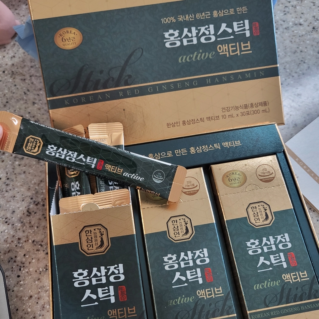 한삼인 홍삼정스틱 액티브 쇼핑백
