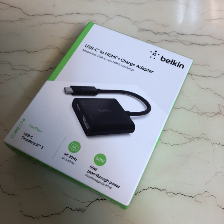 벨킨 USB-C to HDI C타입 60W D 충전 어댑터 4K 영상출력 썬더볼트3 환 젠더 AVC002 리뷰 후기