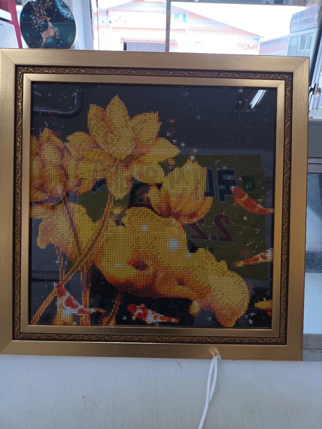 보석십자수액자 40x40 고급형 그레이스 골드