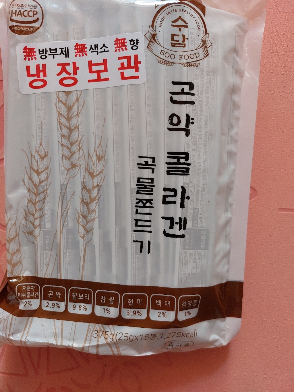 수담 곤약 콜라겐 곡물쫀드기 저분자 피쉬콜라겐 국산곡물 곤약