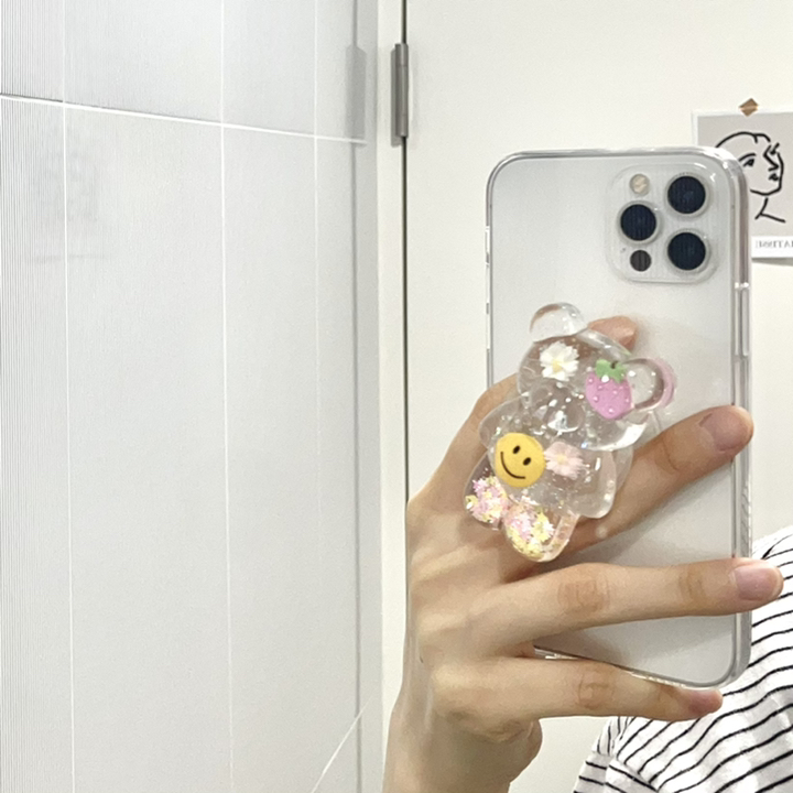 투명 곰돌이그립톡 하리보그립톡