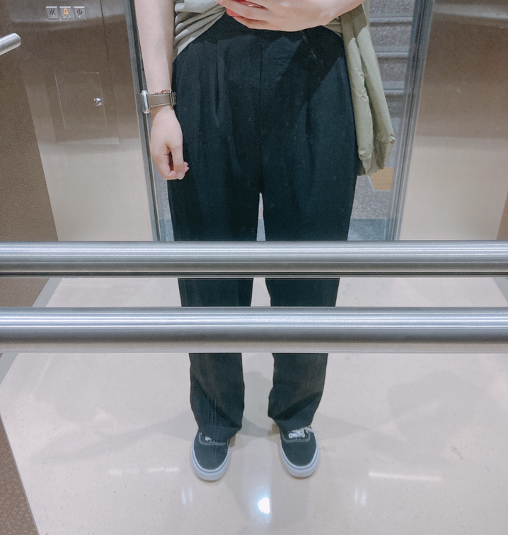 바블링브룩 여성용 핀턱 와이드 밴딩 팬츠