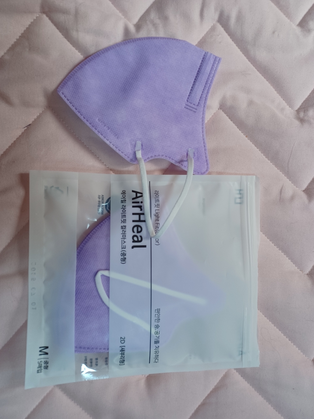에어힐 국산 여름용 써멀본드 라이트핏 새부리형 마스크 컬러 중형 50매 리뷰 후기