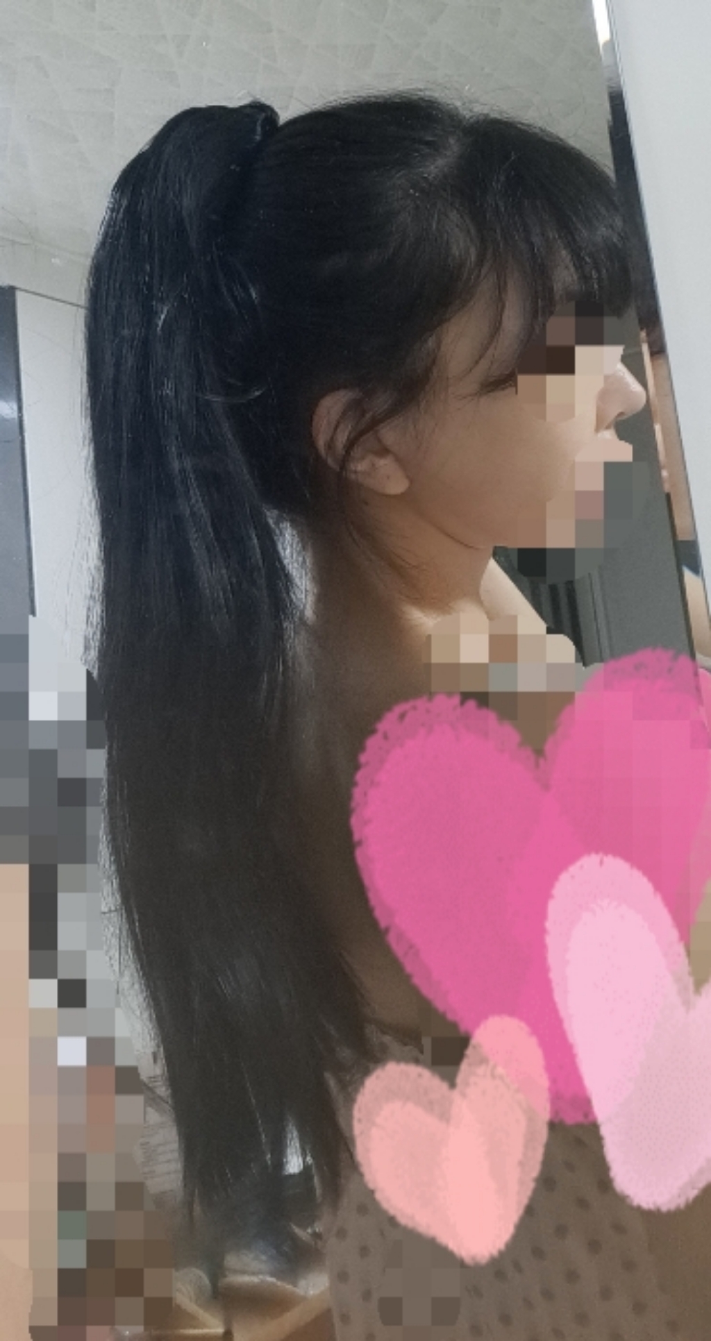 하이유니 네츄럴 웨이브 포니테일 가발
