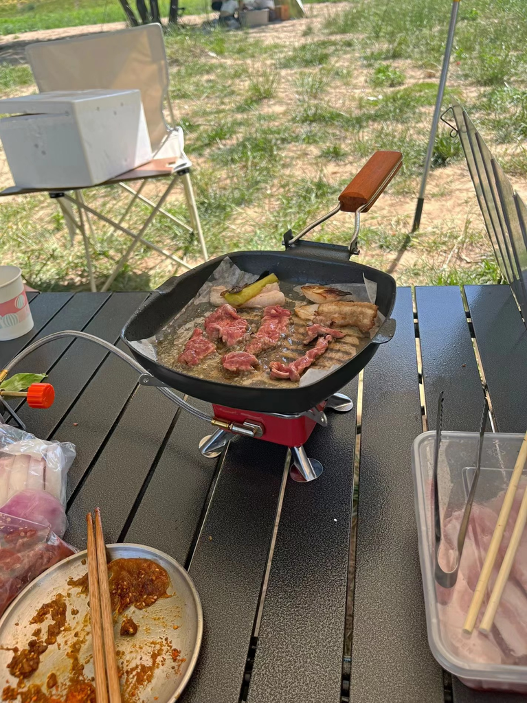 캠핑바이크 접이식 코팅 후라이팬
