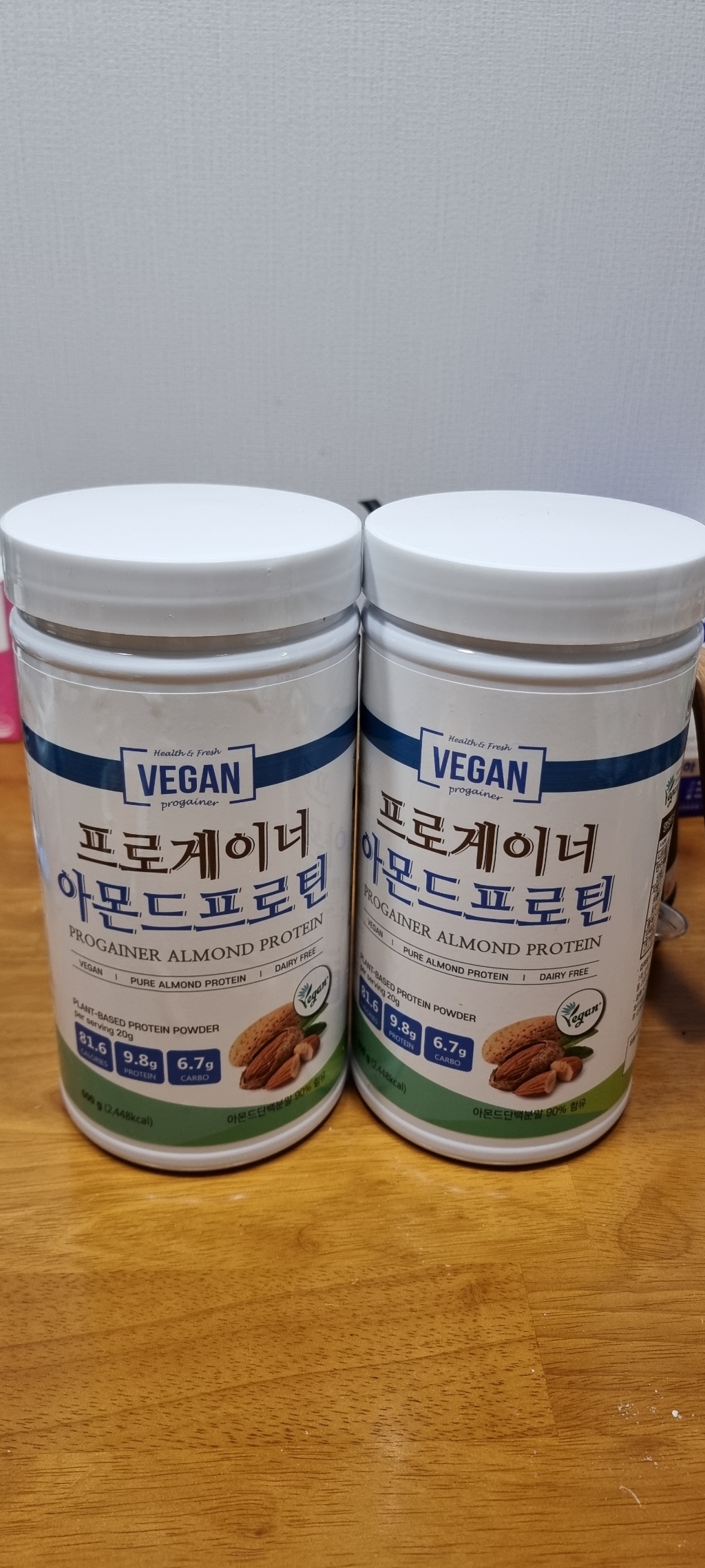 프로게이너 아몬드프로틴 비건인증 식물성프로틴 비건식단 채식식단 단백질쉐이크