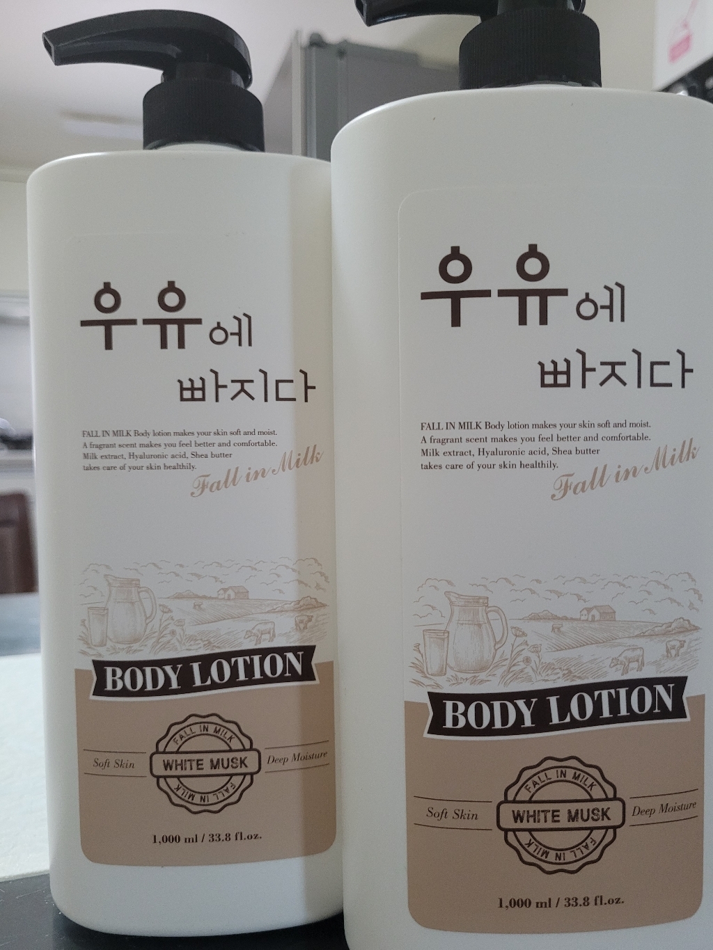 우유에빠지다 대용량 고보습 바디로션 화이트머스크향