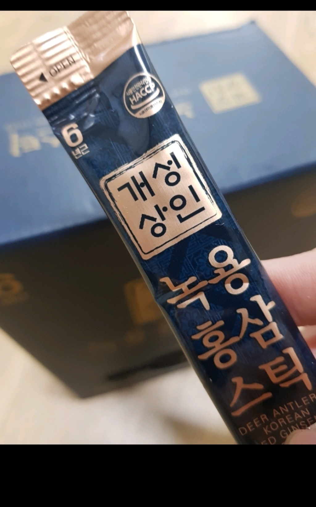 개성상인 녹용 홍삼스틱 쇼핑백 리뷰후기
