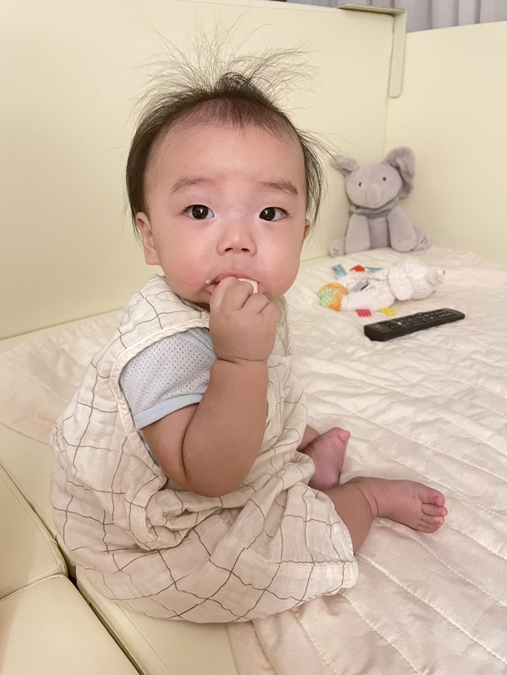 유니프랜드 아동용 체크베어 더블거즈 수면조끼