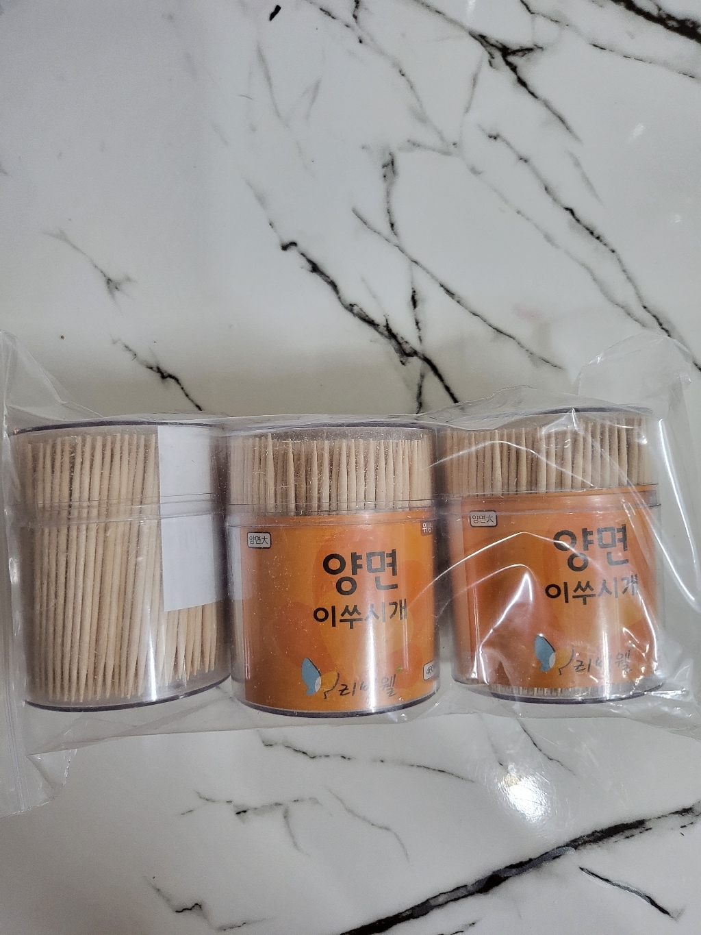 리빙웰 자작나무 양면 대 이쑤시개 원통 리뷰후기