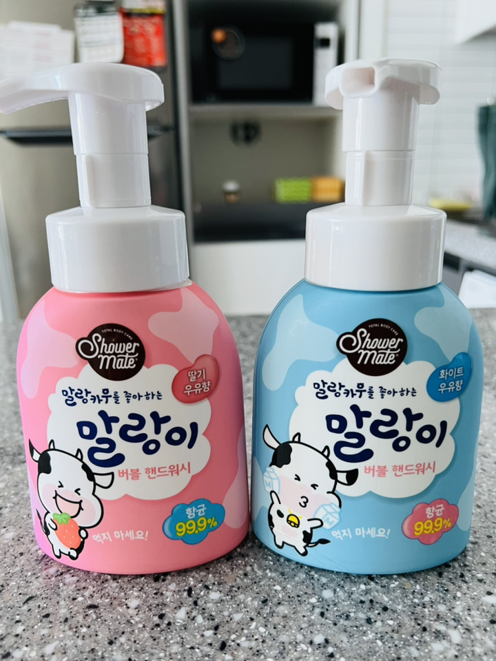 샤워메이트 말랑이 버블 핸드워시 딸기우유향