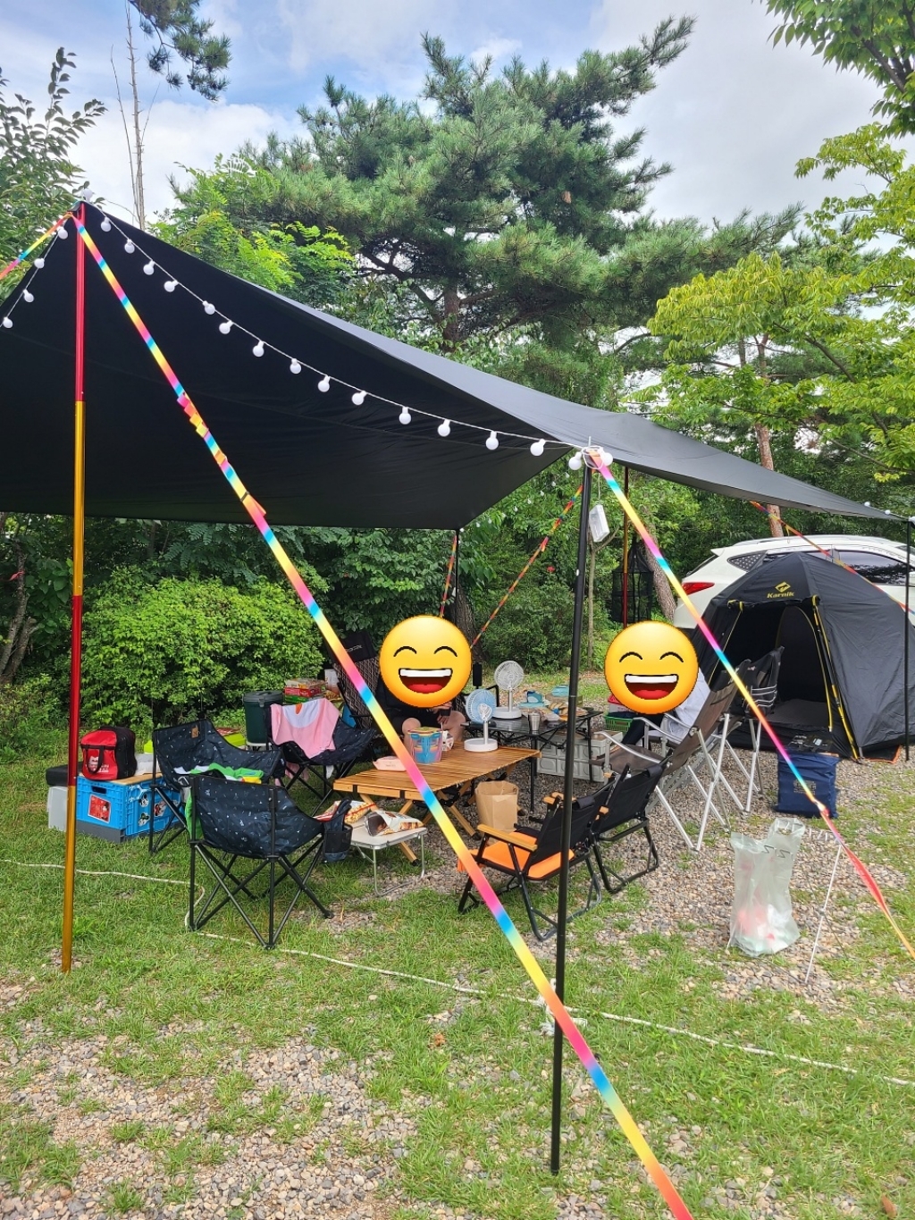 벅703 알루미늄 캠핑 폴대 골드