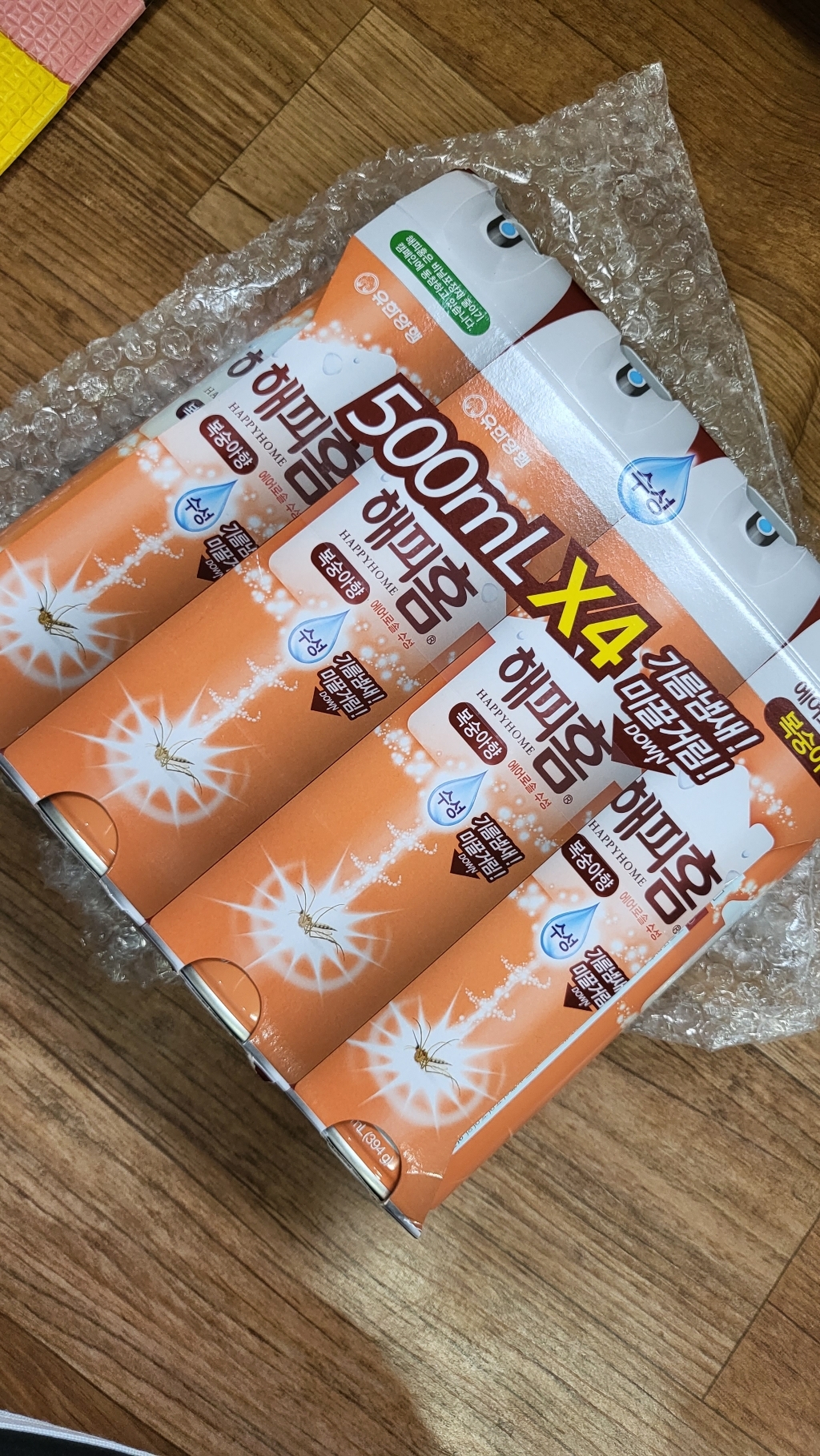 해피홈 에어로솔 모기약 복숭아향 8개 리뷰후기