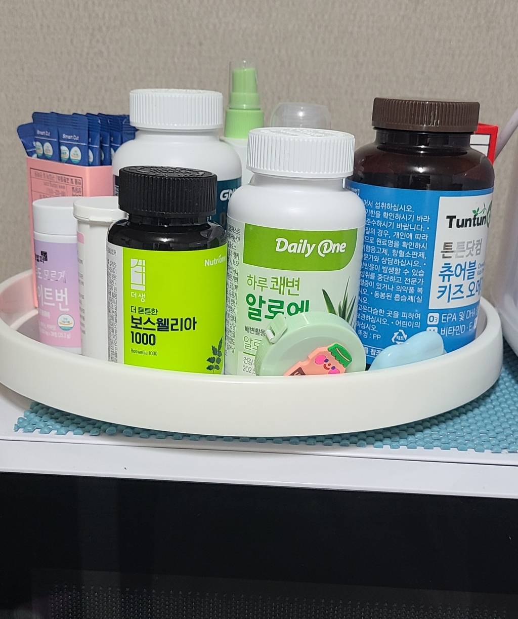 더홈스 양념통 회전 수납 트레이 대