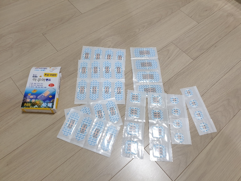 맘스덤 네오 아쿠아밴드 혼합 대용량 40매입 리뷰후기