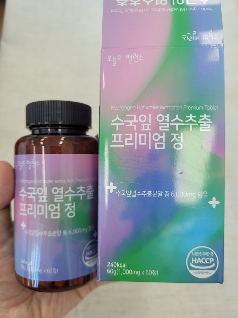 오늘의밸런스 수국잎 열수 추출물 프리미엄 정 60정