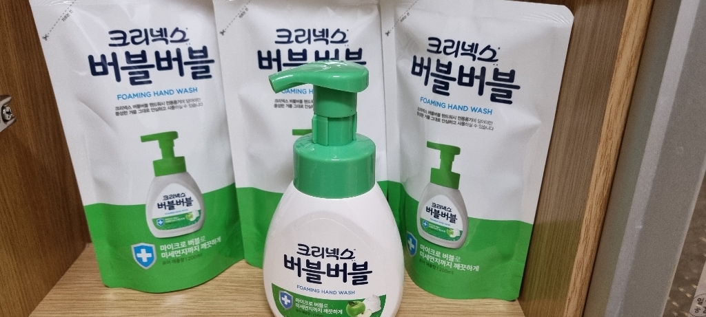 크리넥스 버블버블 핸드워시 퓨어애플 리필 리뷰 후기