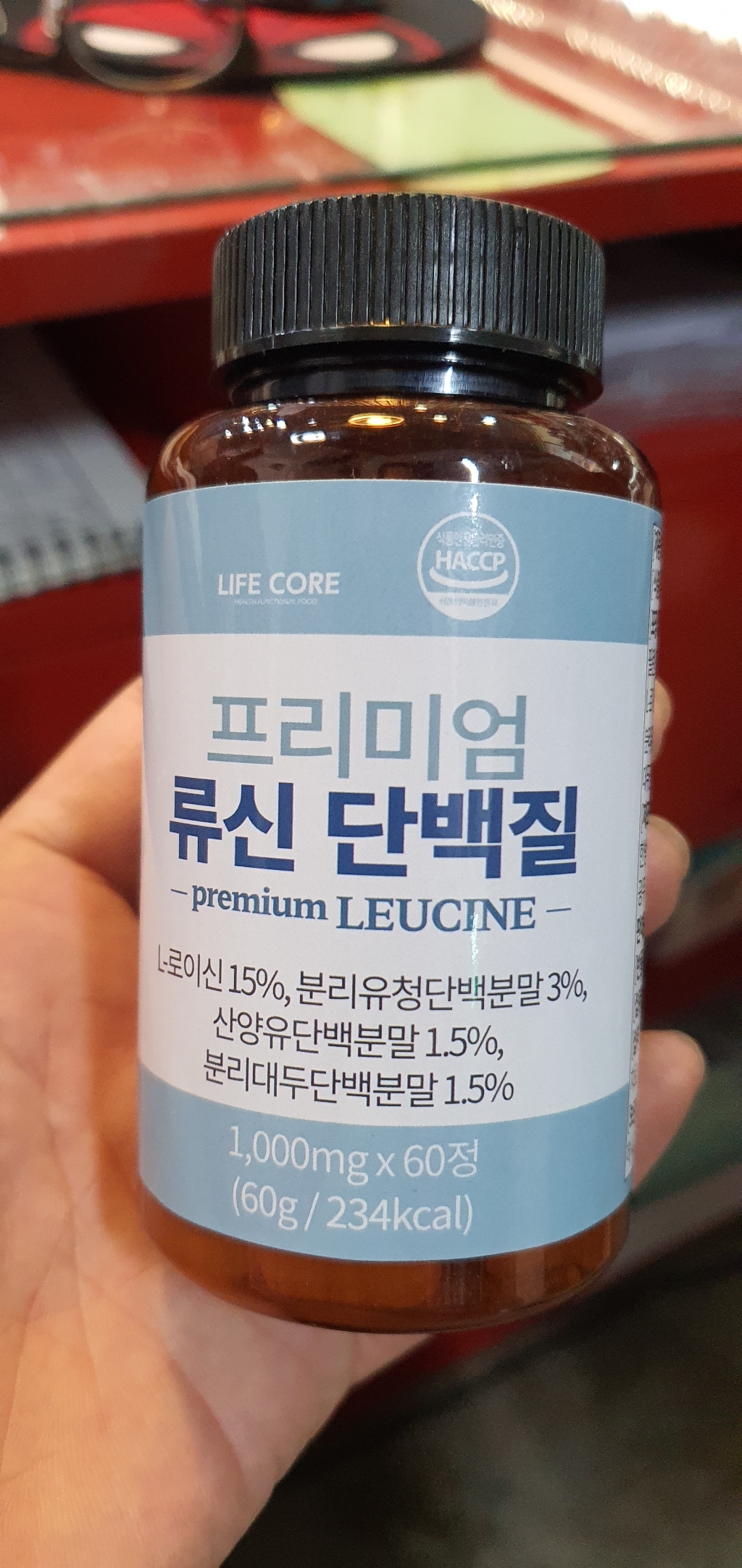 라이프코어 프리미엄 류신 타블렛 단백질 초고함량 18 함유 60정 2개월분