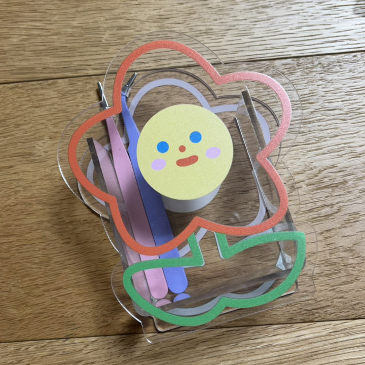 아크릴 일러스트 연필꽂이
