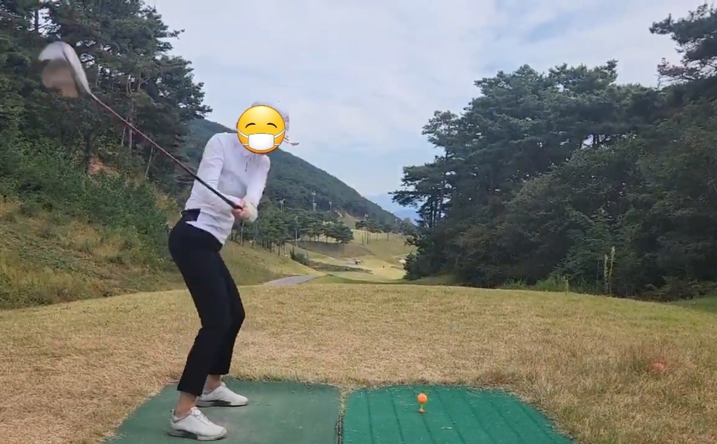 여성 몸매 뱃살 보정 슬랙스 9부 골프바지 트레이닝복 연습복