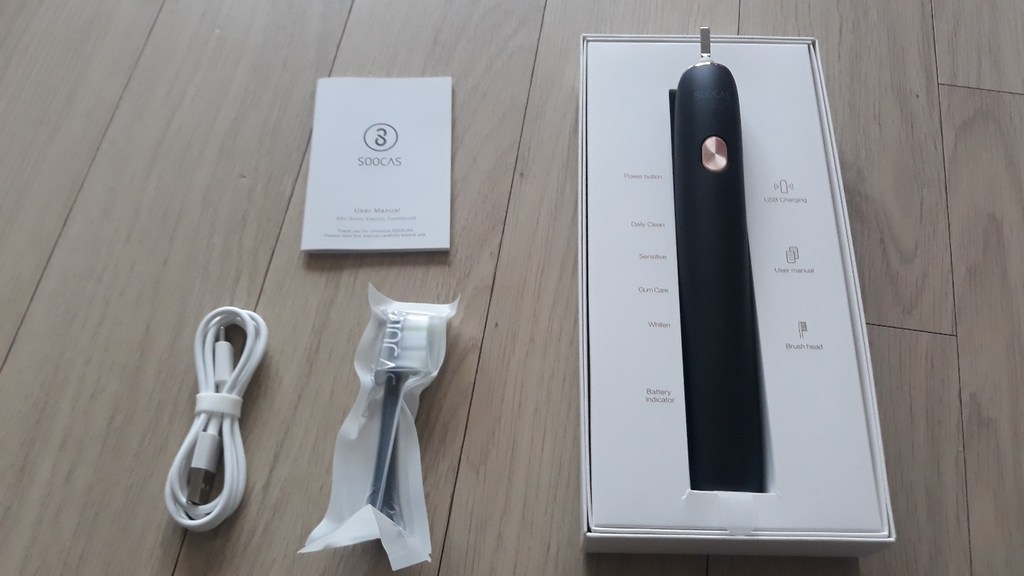 수카스 전동칫솔 블랙