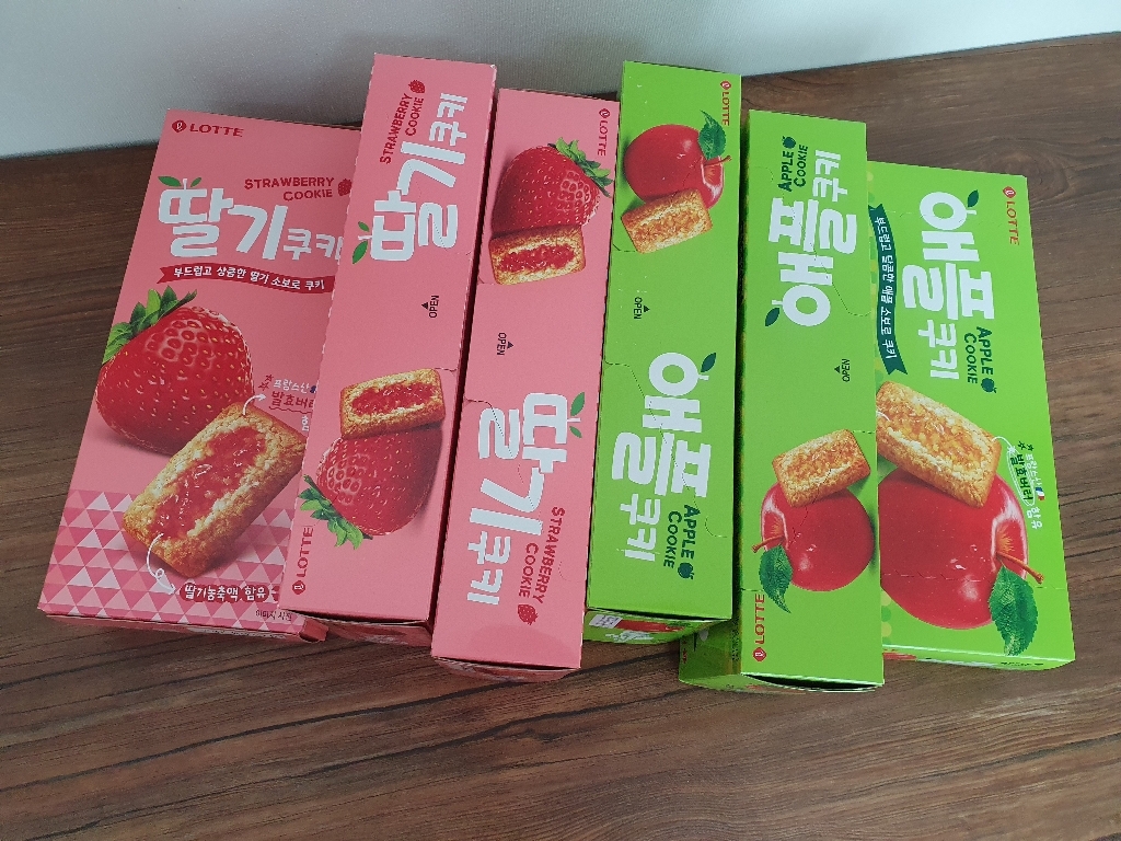 롯데제과 애플쿠키 딸기쿠키