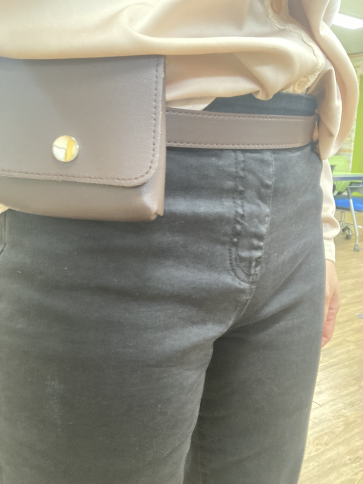 다온마켓 탈 부착 가능한 파우치 장식 힙색 벨트