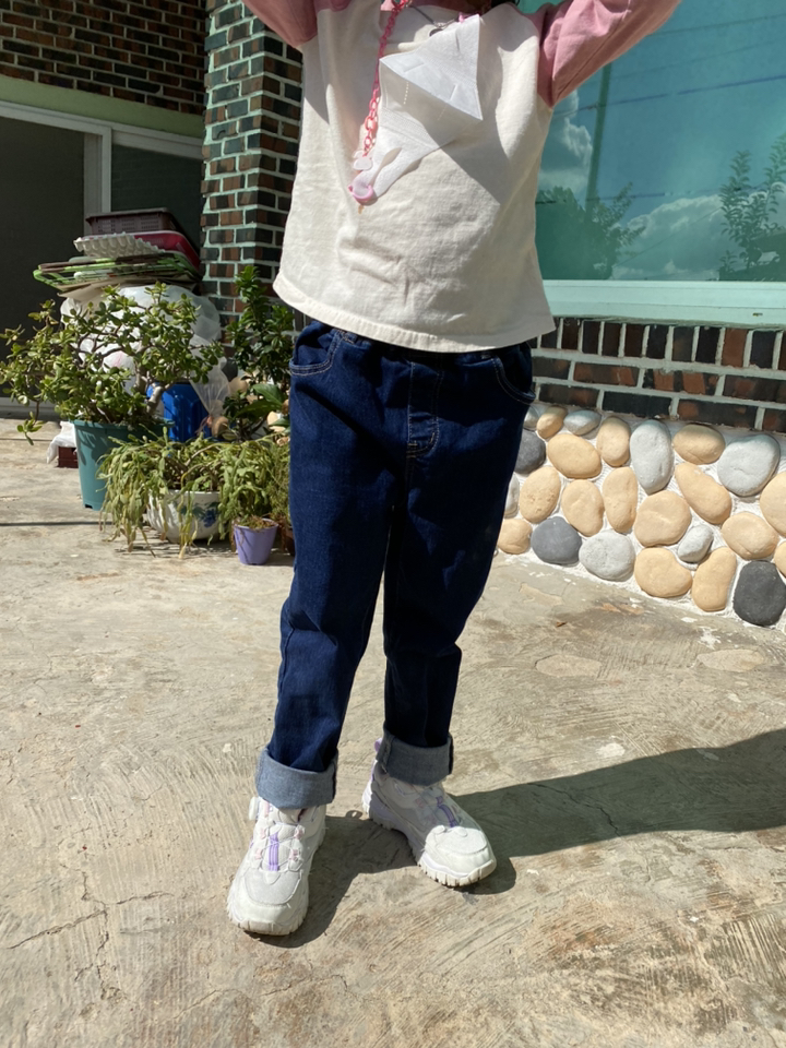 모모로이 아동용 더블린 데일리 배기 스판 청바지