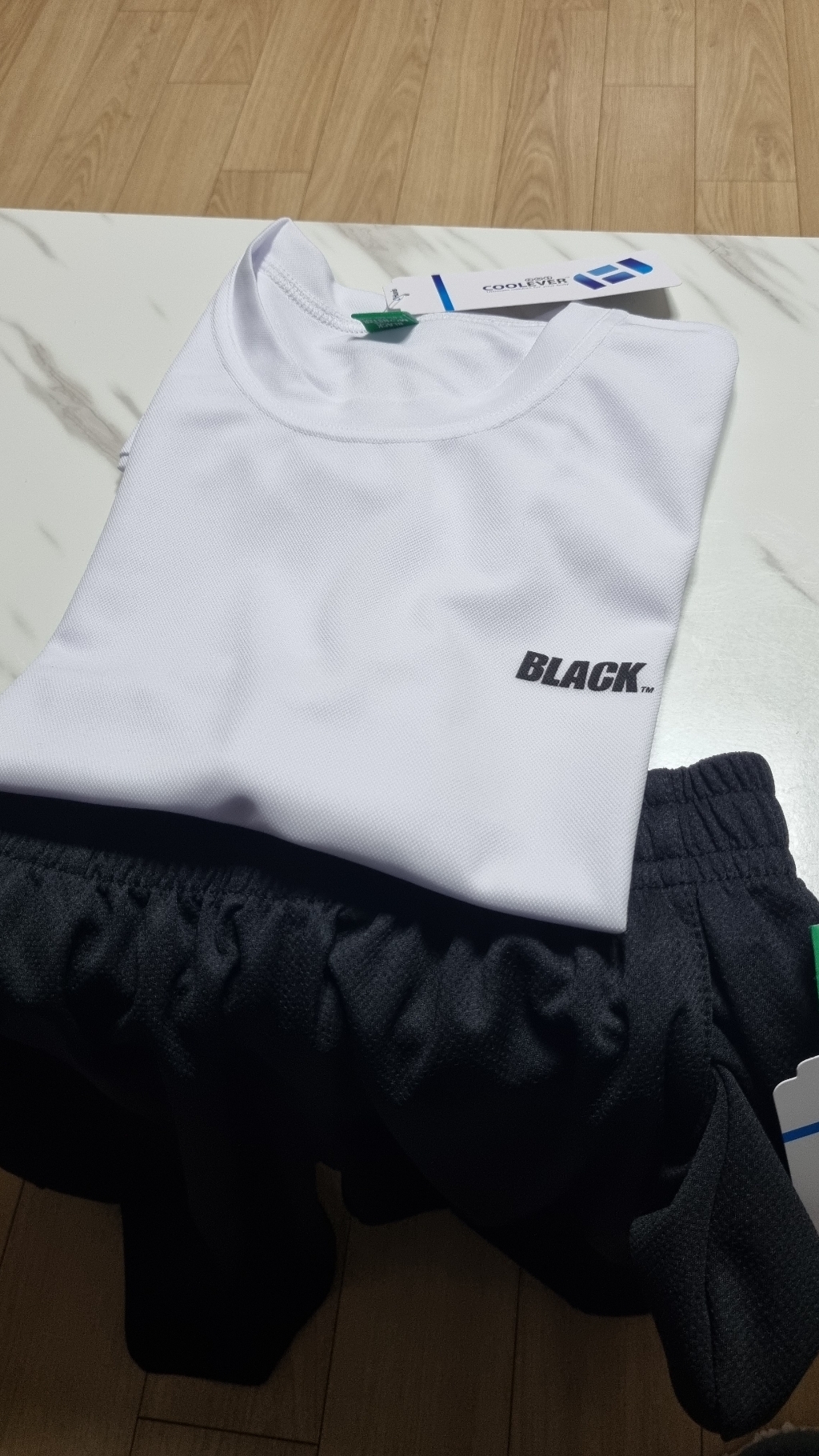 블랙몬스터핏 BACKSET 쿨론 헬스복 운동복 트레이닝