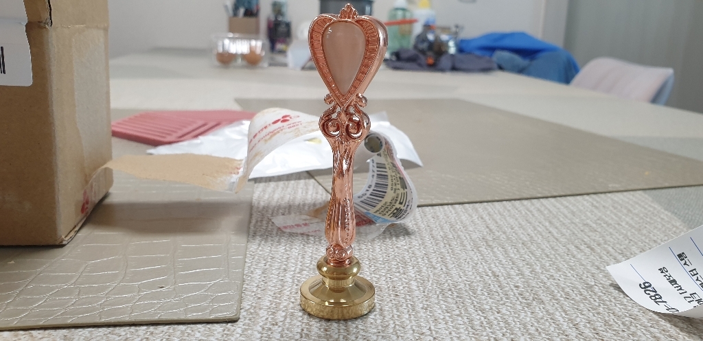 실링왁스 스탬프 파스텔 보석 신주 실링 인장 도장 스탬프 손잡이