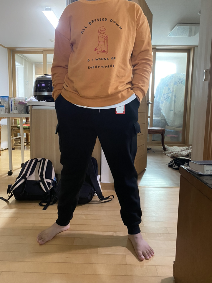 BF 기모 트레이닝 카고 조거 팬츠