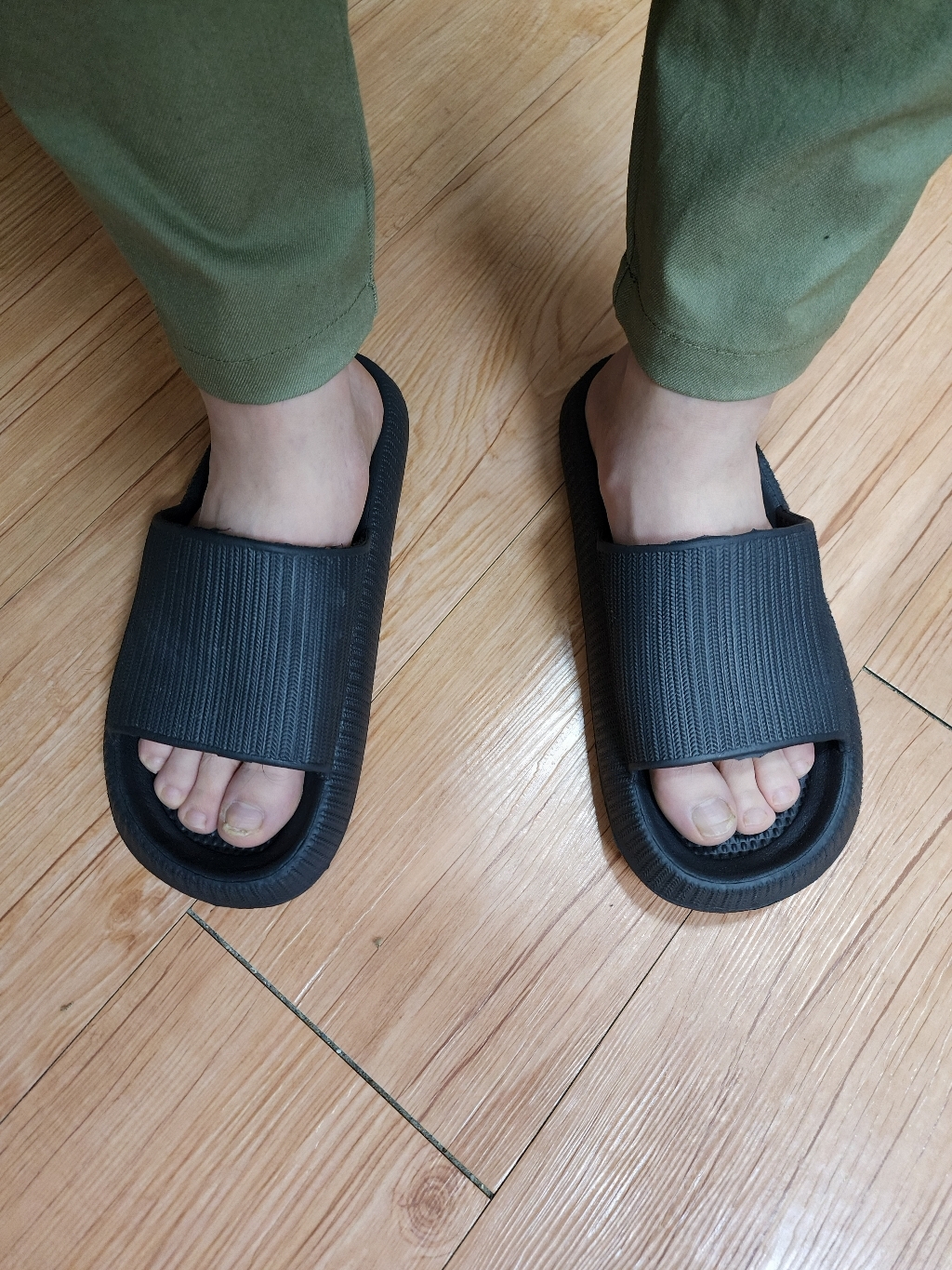 남성용 워싱 면 스판 밴딩 카고 팬츠