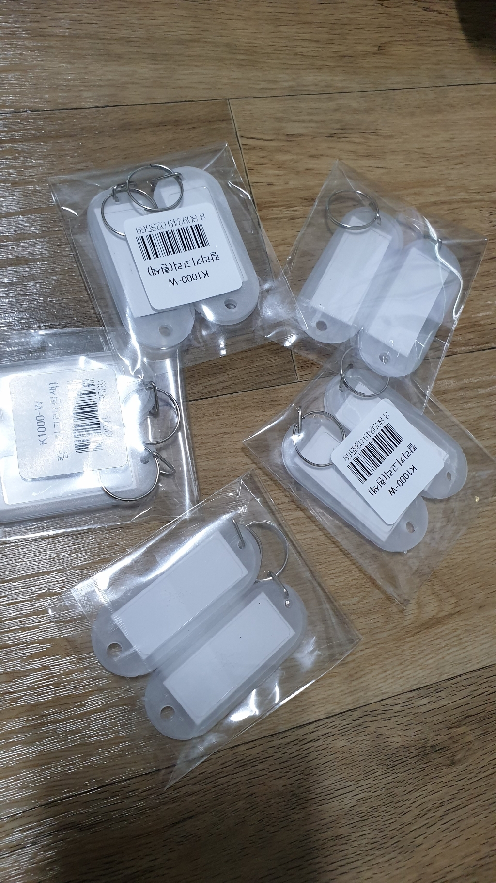 FOW K-1000W 칼라키고리 흰색 2개입