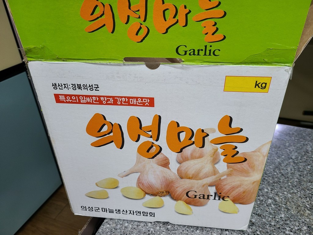 2022년 의성에서 직접재배한 의성마늘 통마늘 한지형 저장마늘 10 톨 덤으로 드립니다