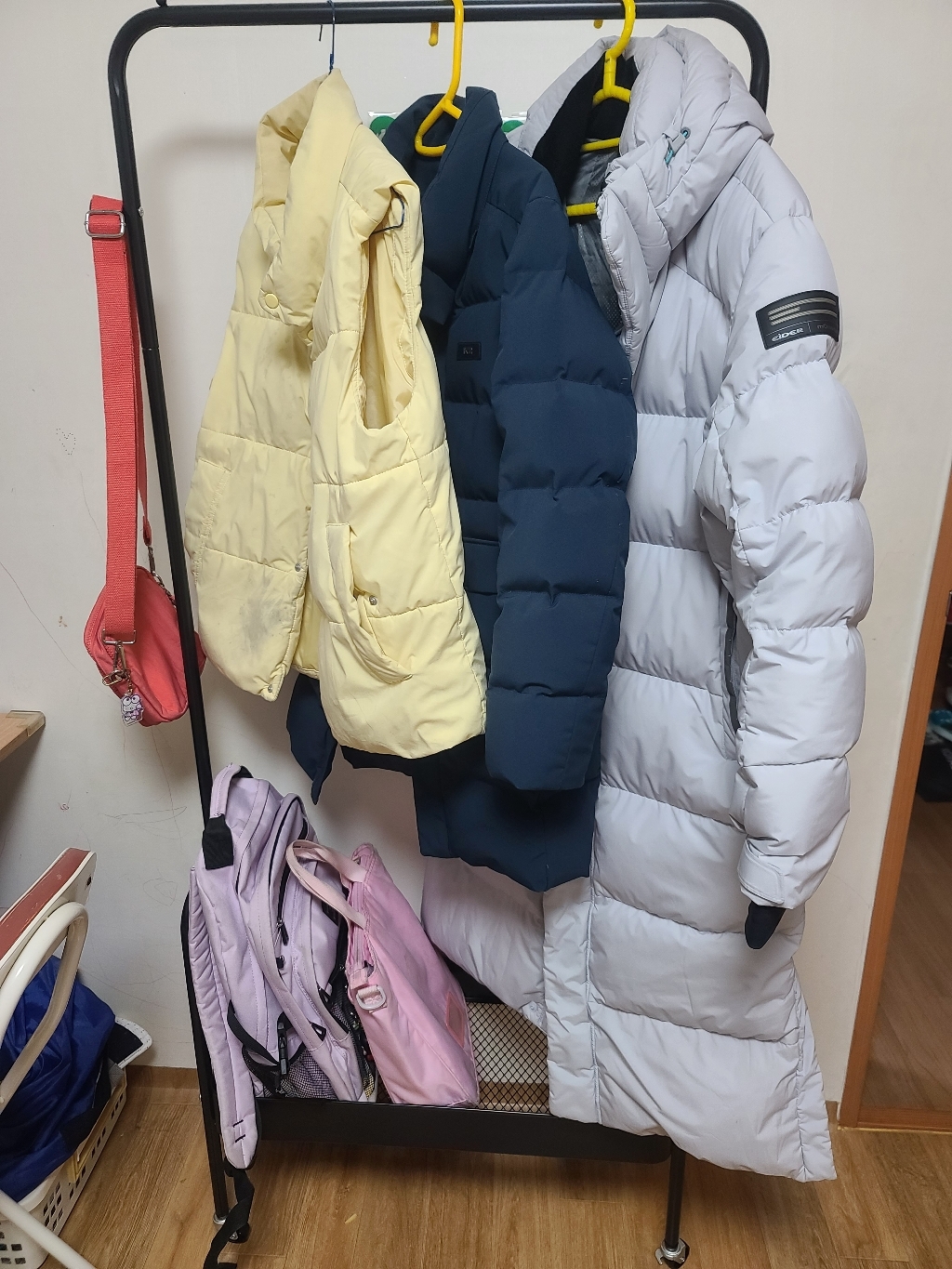 모던스탠드행거 트리 선반 카트 이동식 바퀴 간이 옷장 옷걸이