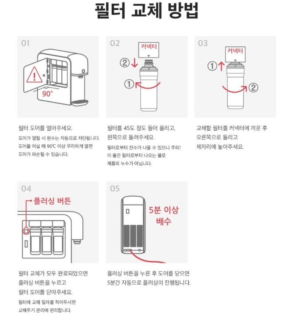 퓨리얼 직수형 냉온정수기 A-2110 방문설치