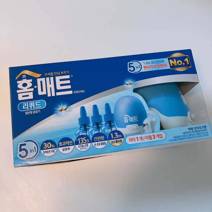 홈매트 리퀴드 코드형 훈증기 살충제 리필