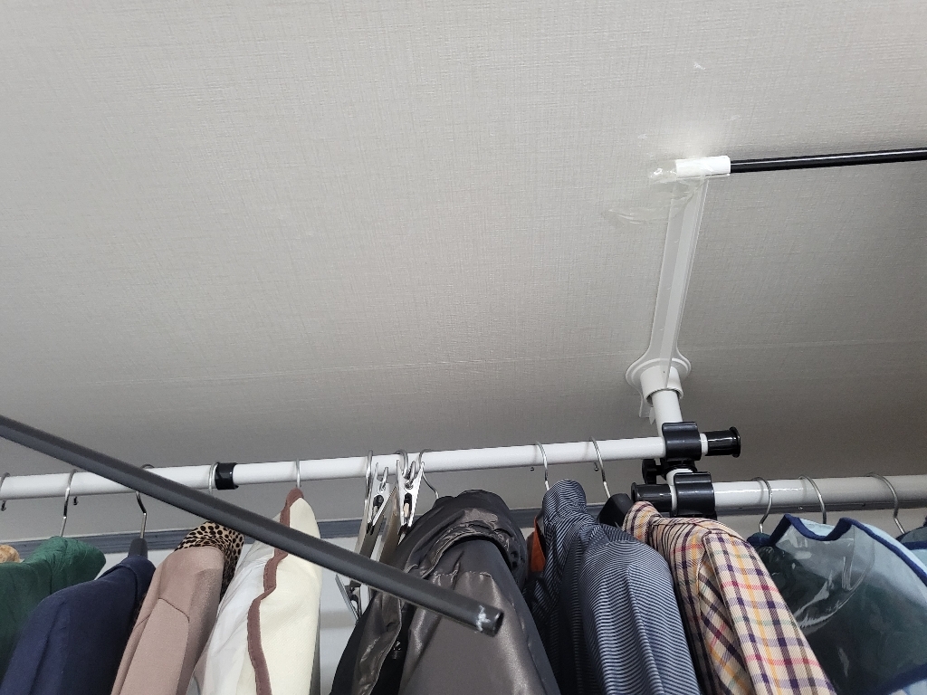 가화홈시스 3단 바구니수납 드레스룸 더블커튼 행거 B3302SDC