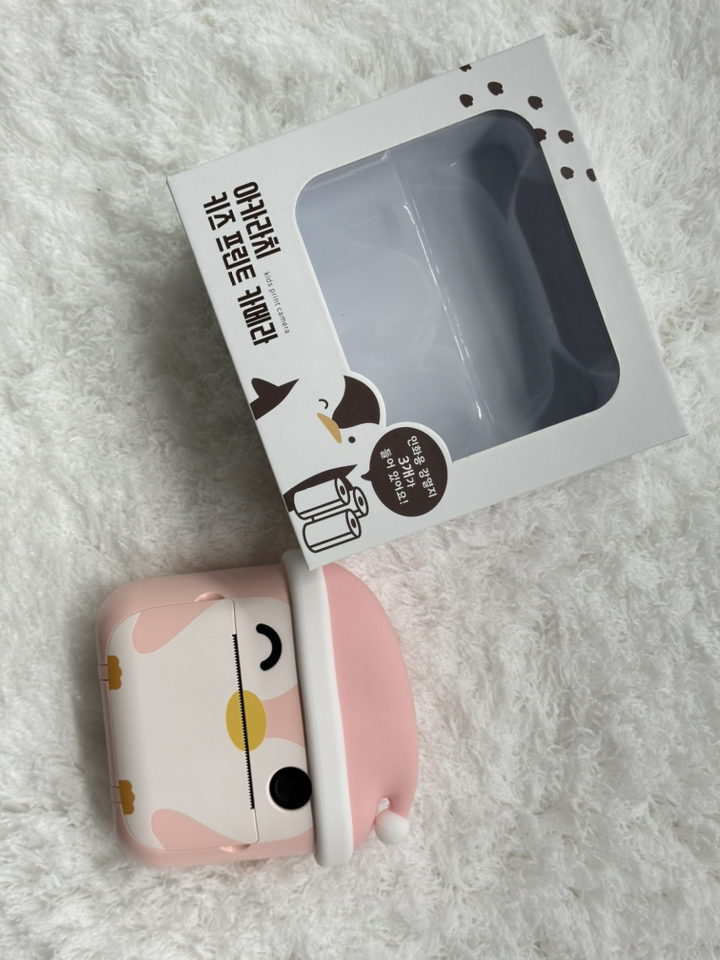 아카라치 키즈 프린트 카메라 wifi지원 SD카드 포함 핑크