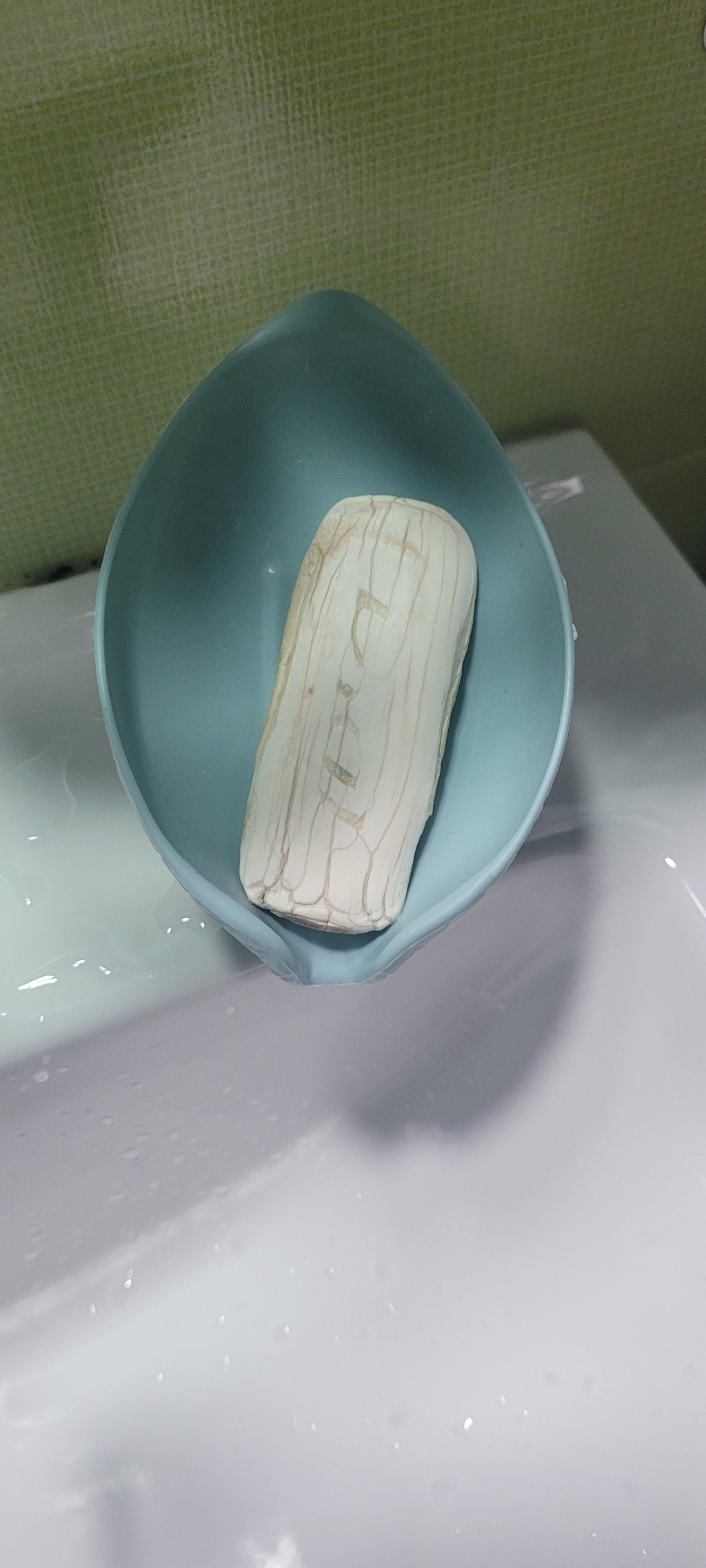 물빠짐 나뭇잎 비누받침대 홀더 블루